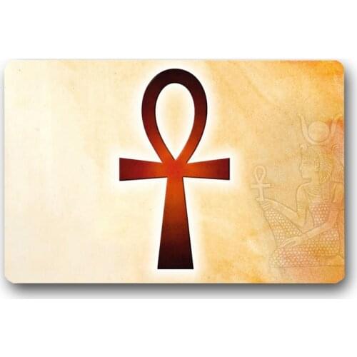 Ancient Egypt Cross Floor Mat Anti-slip Kitchen Carpet Bathroom Toilet Tapete Water Absorption Non-slip Bath Rug Porch Doormat