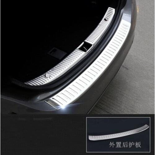 Car accessories stainless steel rear bumper protector rear trunk cover trim for Benz C class 2016 2017 2018