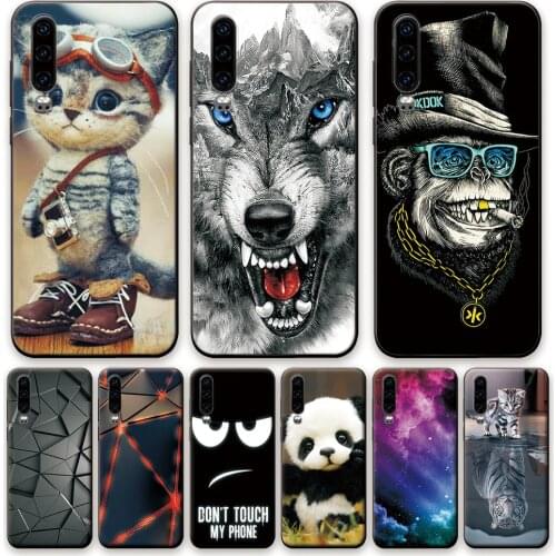 Huawei P30 Pro Case For Huawei P30 Soft Silicone Cases Panda Cover Huawei P30 P30 Pro Black TPU Case Bumper Huawei P30 Funda