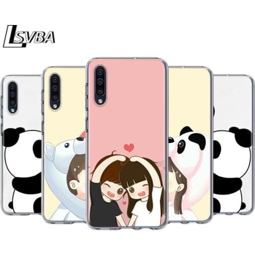 Cartoon couple BFF For Samsung Galaxy A90 A80 A70 A60 A50 A40 A30 A32 A52 A72 A02S A2 A20S A20E A10S A10E A10 Phone Case
