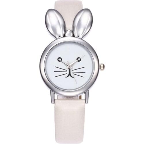 Kids Fashion Wrist Watch 3D Rabbit Pattern All Match Exquisite Lovely Watch Accessory 0437