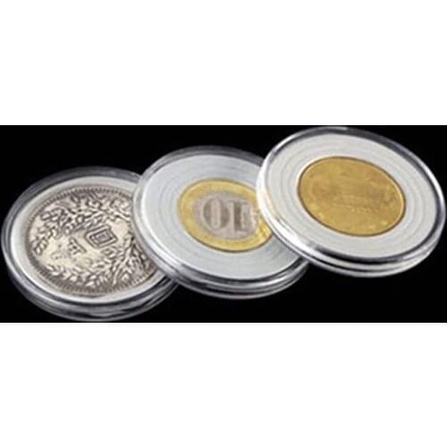 For NTAG215 RFID Round Transparent Plastic Coin Capsules Case 25mm Acrylic Mater 77HA