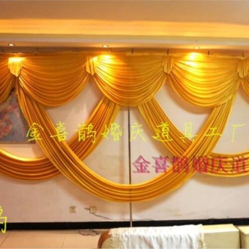 Elegant 6 meter long wedding swags for wedding backdrop drapery event party decoration