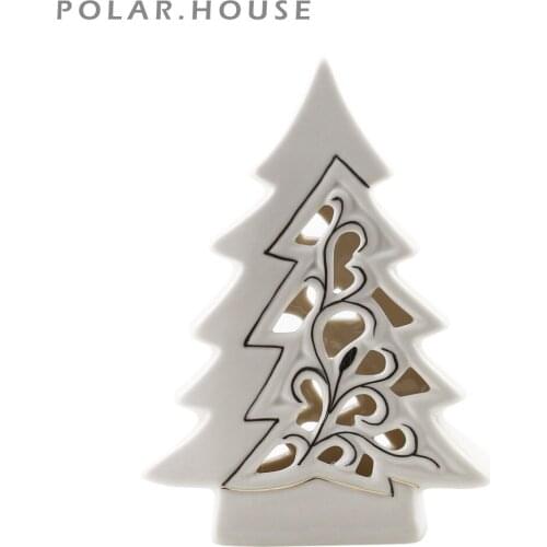 Hollow Tree Model Figurine Home Decor Statues Ceramic Crafts Nordic Design Home Table Decoration Accessories Christmas Miniature