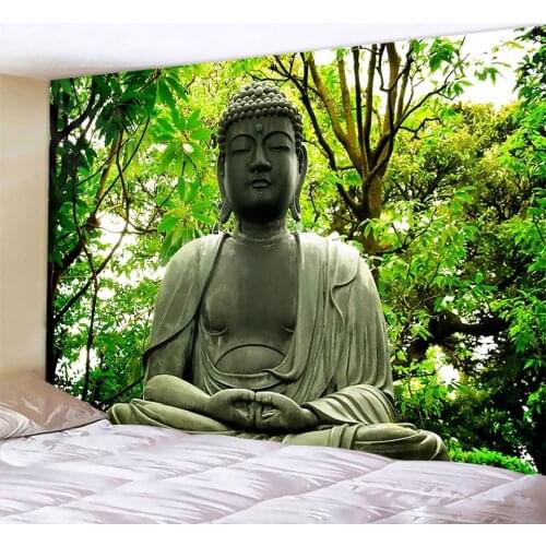 Buddha Meditation Home Decoration Tapestry Psychedelic Scene Hippie Mandala Bohemian Decoration Mattress Yoga Mat Sofa Blanket