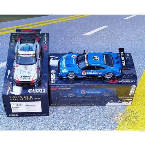 EBBRO 1/18 Nissan Super GTR35 GT500 GT-R GTR 2016 12# Blue 46# Silver Diecast Model Race Car Gifts Collection Metal,Plastic