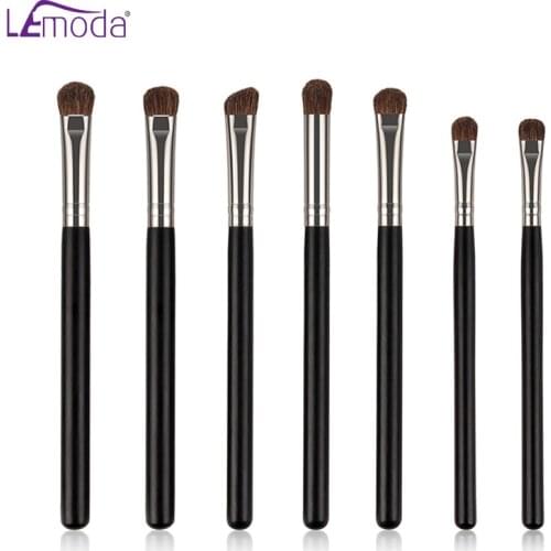 Lemoda 7Pcs Makeup Brushes Set Professional Eye Shadow Makeup Brush Kits Eyeshadow Eyeliner Blending Eyebrow Pony Hair