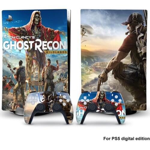 NEW Ghost Style PS5 Digital Edition Skin Sticker for Playstation 5 Console & 2 Controllers Decal Vinyl Protective Skins 1