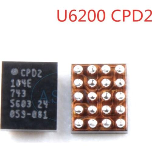 100% New U6200 CPD2 For iPhone 8G 8Plus x XS XS-MAX XRUSB-PD Fast charger charging Chip IC