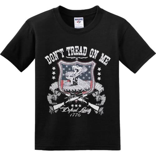 2019 New Short Sleeve Tee NEW! DON'T THREAD ON ME DEFEND LIBERTY 1776 Gadsen US Flag T-shirts Male T Shirt