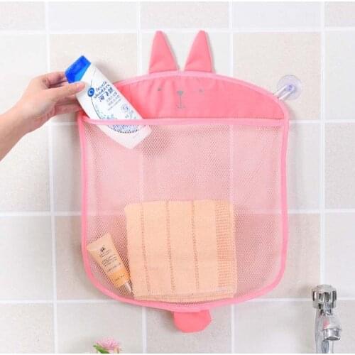 Bath Organizer Cute Cartoon Bathroom Hanging Storage Basket Baby Kids Bathing Toy Storage Organizer waterproof cloth sand toys