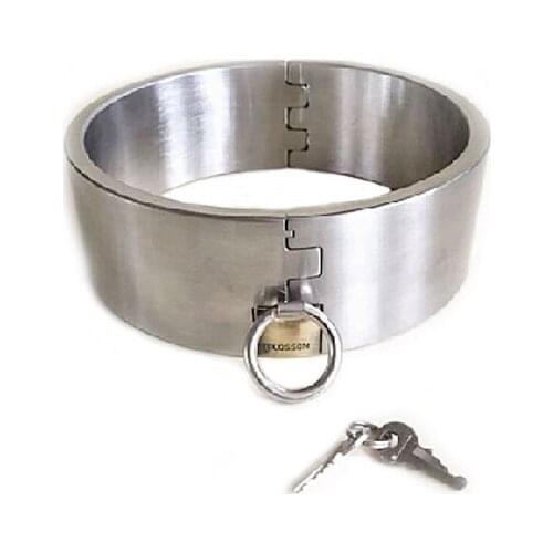 5cm High Bondage Collar Stainless Steel Sex Collars Super Weight Slave Dog Collar Sex Toys for Couples Bondage Fetish Adult Game