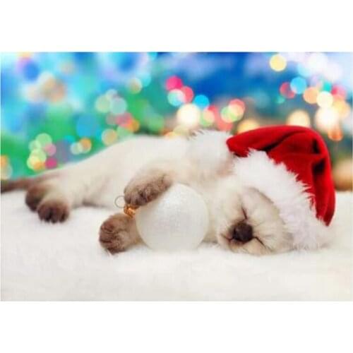 Diy Full Drill Square Round World Animal White Dog Diamond Painting Bright Rhinestones Fortune Teller Home Decor FC553