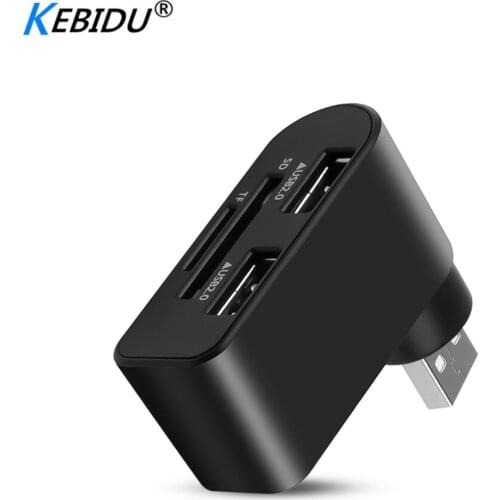 Kebidu multi usb 2.0 hub 4 port adapter splitter Power Interface SD TF Card Reader for MacBook Air computer laptop accessories