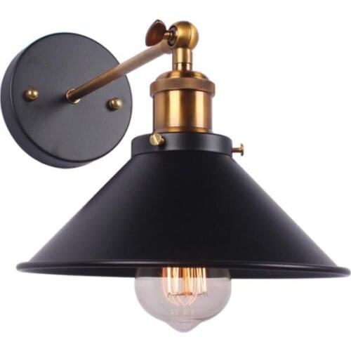 Retro industrial wind wall lamp American folding bronze wall lamp For restaurant bar coffee shop study bedside