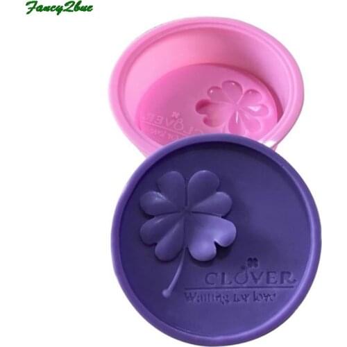 3D Four Leaf Flower Silicone Soap Mold Handmade Cake Molds Natural Soap Making Crafts DIY Baking Cakes Forming Tool
