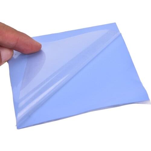 Blue GPU CPU Heatsink Cooling Thermal Conductive Silicone Pad100mmx100mmx0.5mm