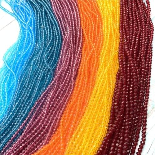 1Strand 2/4/6mm Crystal Rondel Beads Glass Beads Spacer Beads for Jewelry Making Jewelry Diy Accessories Faceted Beads Necklace