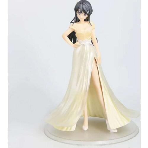 Anime Rascal Does Not Dream Of Bunny Girl Sakurajima Mai wedding dress Ver. PVC Action Figures Collectible Model Doll Toys