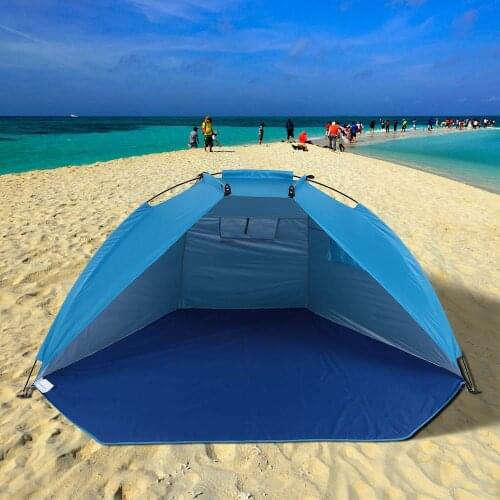 TOMSHOO Outdoor Beach Tent Sunshine Shelter 2 Person 170T Polyester Sunshade Camping Tent for Fishing Hiking Picnic Park