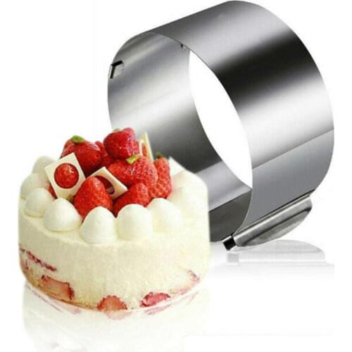 16-30cm Retractable Cake Molds Stainless Steel Baking Moulds Fondant Molds Cutters Round Form Ring Mold Cake Decoration Tool