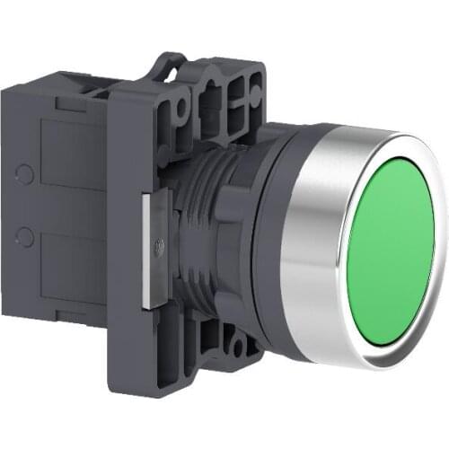 XA2EA31 Flat head reset button - green-1NO