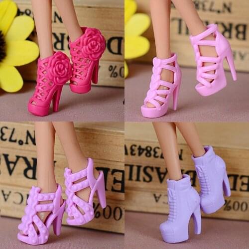 1/6 Doll Shoes Mix style High Heels Sandals Boots Colorful Assorted Shoes Accessories For Barbie Doll Baby Xmas DIY Toy