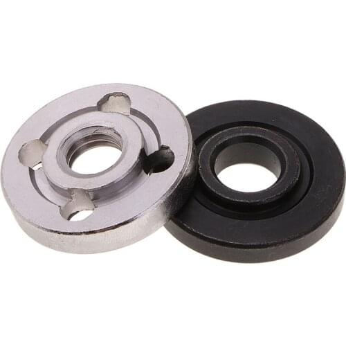 1 Pair Metal Lock Nuts Replacement Electrical Angle Grinder Fitting Part Inner Outer Flange