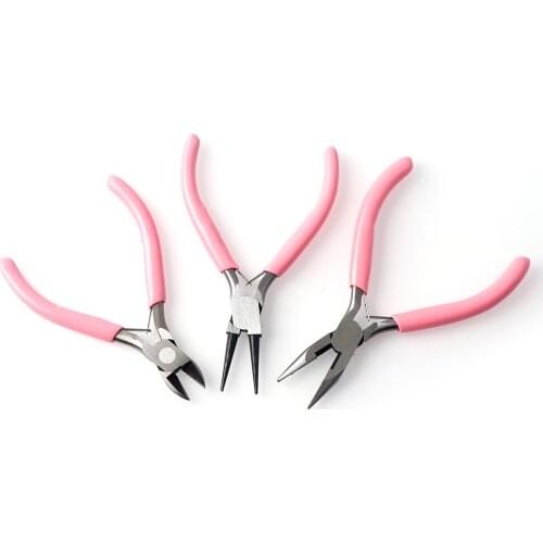 1pcs Jewelry Making Tool Pink Pliers Tweezers Tool Muddler Poke Needle Spoon Tool Set For Silicone Resin Mold Jewelry Making