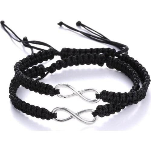 10Pcs Hand Made Character Bracelet Lucky Black Adjustable Bracelets Jewelry BS2356