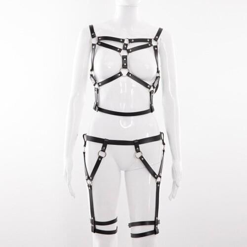 2021 Sexy Lingerie Women Belt Women Body Harness Bra Chest Bondage Erotic Lingerie Cage Gothic Garter Belt Suspenders Sex Games