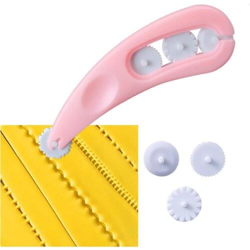 4PCS Cake Printer DIY Baking Tools Fondant Cutter Set Creative DIY Fondant Wheel Cutter Cake Decorating Tool For Birthday Party