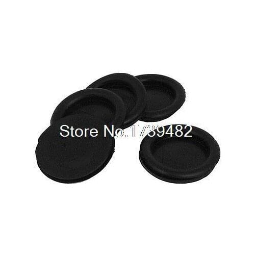 5pcs Black Rubber Closed Blind Blanking Hole Wire Cable Gasket Grommets 60mm