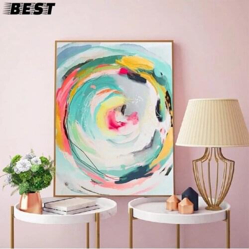 Abstract Art Prints Modern Abstract Colorful Art Poster Home Wall Art Decor Brushstroke Art Pastel Canvas Painting Decorations