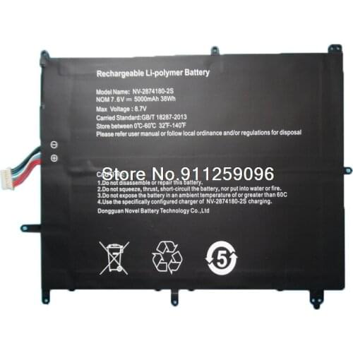 Laptop Battery For EVOO 14.1 Ultra Thin EV-CE-141-2 EV-CE-141-2-BK EV-CE-141-2-SL EV-CE-141-2-RG 7.6V 5000mAh 38WH New
