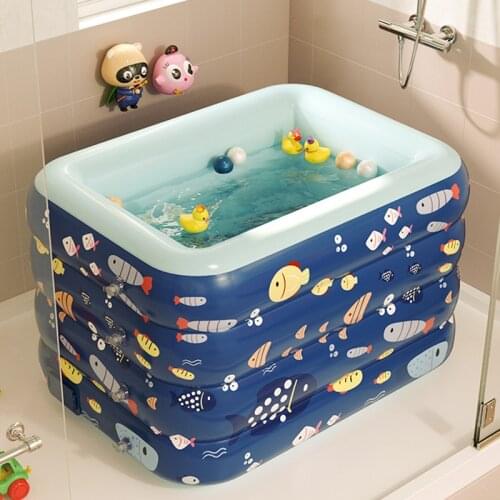 Infant Swimming Pool Baby Home Indoor Folding Swimming Bucket Kids Newborn Children Wireless Automatic Infant Thickened Bathtub