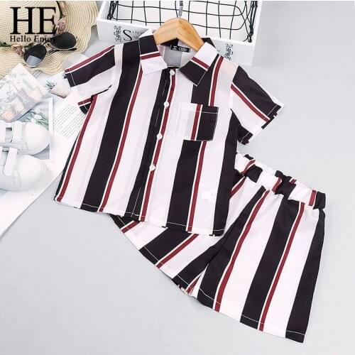 HE Hello Enjoy 2021 Spring Summer New Style Newborn Baby Clothes Short Sleeve+Shorts Two-Piece Suit Boy Baby Costume Casual