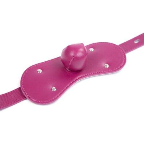 Red Couples Toys gag Flirting Leather Mouth Stopper