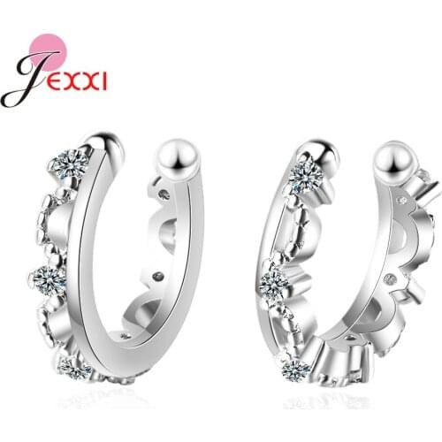 Cubic Zircon Cartilage Ear Cuff No Piercing Earcuff Conch Cuff Earring Fake Ear Piercing 925 Sterling Silver Jewelry Gift