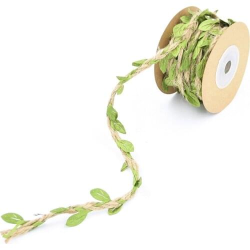 Leaves hemp rope gardening, home decoration rope, hand-made wreath belt, 5m