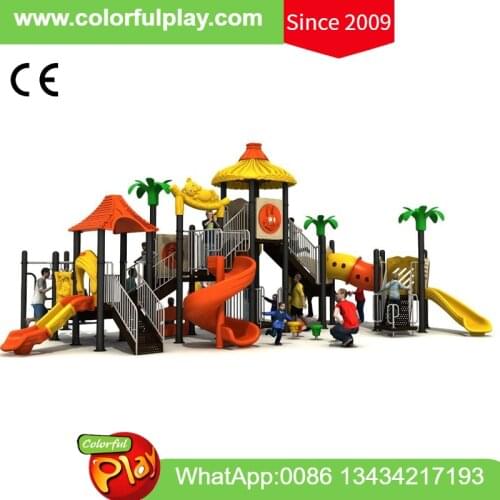 Multi play system for jungle gyms outdoor theme park with S slide climbing wall fitness tunnel wholesale from China factory