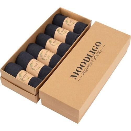 MOODLIGO Premium 6'lı Smoked Bamboo Socks