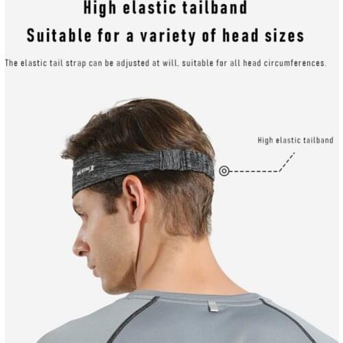 Mens Running Headband Sports Ice Silk Breathable Yoga Fitness Outdoor Cycling Hairband Workout Accessories Sweat Band Wicking