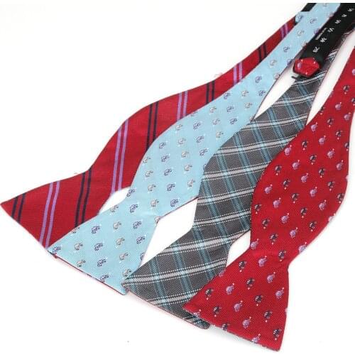 Brand New Hot Fashion Mens Fashion Self Tie Bow Ties Red Bowties For Men Classic Jacquard Cravat Accessories Necktie Butterfly