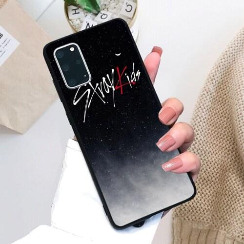 Stray Kids pattern soft TPU border phone case for Samsung Galaxy S Galaxy A and Note case