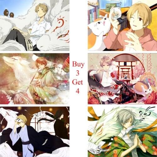 Natsume Yuujinchou Posters Japanese Cartoon Wall Stickers White Coated Paper PrintsClear Image Home Decoration Livingroom