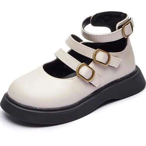 2021 New Summer Leather Shoes Princess Shoes British Style Square Toe Girls Roman Shoes High Top Shoes Non-slip Breathable Chic