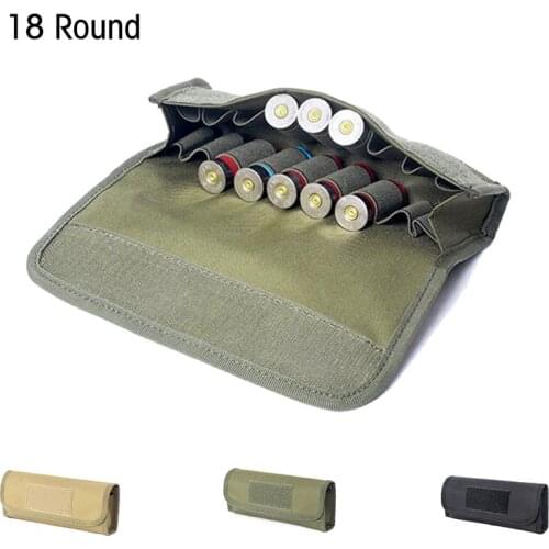 Hunting Military 18 Round Ammo Pouch Shotgun Shooting 12/20 Gauge Shotgun Cartridges Bullet Pouch