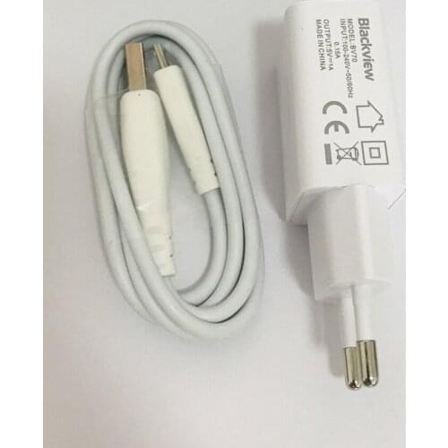 Original Travel Charger EU Plug Adapter+ USB Cable for Blackview BV5500 MTK6580P Free shipping