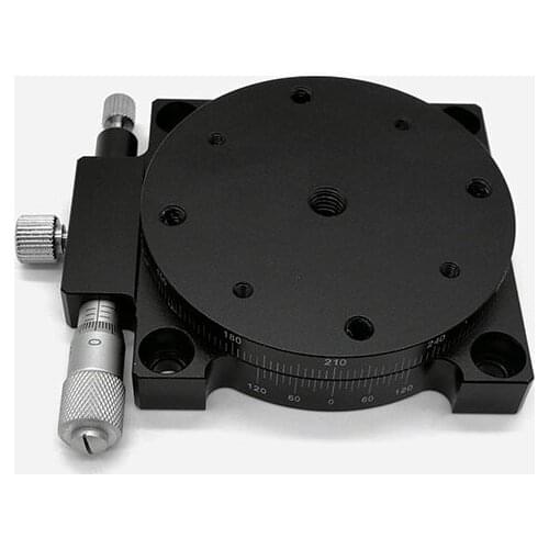 R Axis 60*60 Precision Displacement Platform RS60-L Manual Fine Adjustment Rotary Table